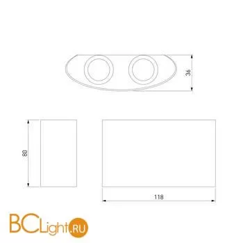 Настенный светильник Elektrostandard Twinky 1555 TECHNO LED a038419 - Фото 2