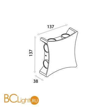 Настенный светильник Elektrostandard Twinky 1631 TECHNO LED чёрный a051823 - Фото 3