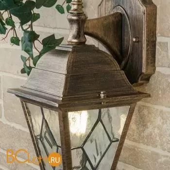 Уличный настенный светильник Elektrostandard Vega Vega D черное золото a025018 - Фото 1