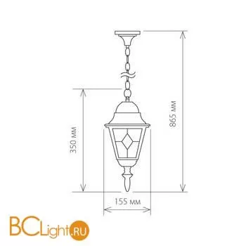 Уличный подвесной светильник Elektrostandard Vega Vega H черный a025021 - Фото 0