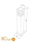 Садово-парковый фонарь Elektrostandard Window 1406 TECHNO черный a043416 - Фото 2