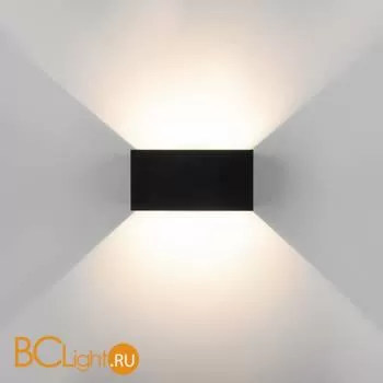 Уличный настенный светильник Elektrostandard Winner 35137/W черный a057136 - Фото 1