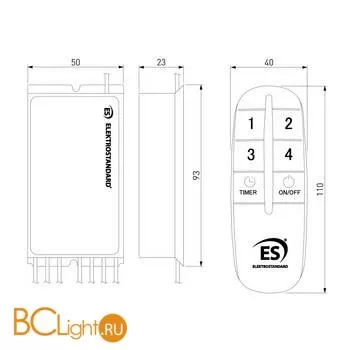 4-канальный контроллер для дистанционного управления освещением Elektrostandard Y8 a040988 - Фото 1