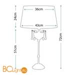 Настольная лампа Elstead Lighting Amarilli AML/TL BLK/SIL - Схема