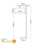 Торшер Elstead Lighting Balance HQ/BALANCE FL + HQ/CY46 STEELFT9 - Схема