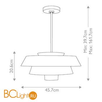 Подвесной светильник Elstead Lighting Brisbin QN-BRISBIN-MW - Схема