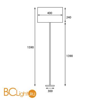 Торшер Elstead Lighting Flow HQ/FLOW FL + HQ/CY40 CREAMPR8 - Схема