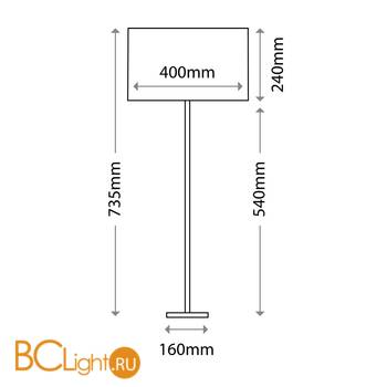 Настольная лампа Elstead Lighting Flow HQ/FLOW TL + HQ/CY40 EBONY - Схема