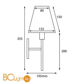 Бра Elstead Lighting Lucerne HQ/LUCERNE 1LT + HQ/CO15-2129 - Схема