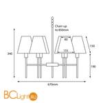 Люстра Elstead Lighting Lucerne HQ/LUCERNE 6LT + 6x HQ/CO15-2129 - Схема