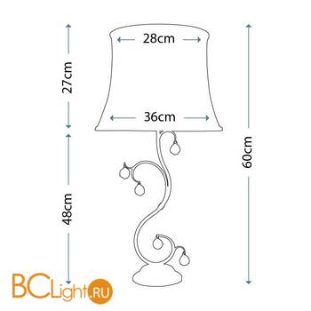 Настольная лампа Elstead Lighting Lunetta LUN/TL BRONZE - Схема