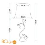 Настольная лампа Elstead Lighting Lunetta LUN/TL BRONZE - Схема