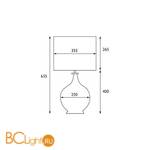 Настольная лампа Elstead Lighting Orb HQ/ORB CLEAR + HQ/DR35 CREAMPR8 - Схема