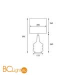 Настольная лампа Elstead Lighting Pop HQ/POP ORANGE + HQ/DR30 MOCHAT6 - Схема