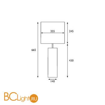 Настольная лампа Elstead Lighting Ripple HQ/RIPPLE WHT + HQ/CY35 SNOWT3 - Схема