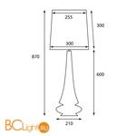 Настольная лампа Elstead Lighting Spin HQ/SPIN GREY + HQ/TD30-2134 - Схема