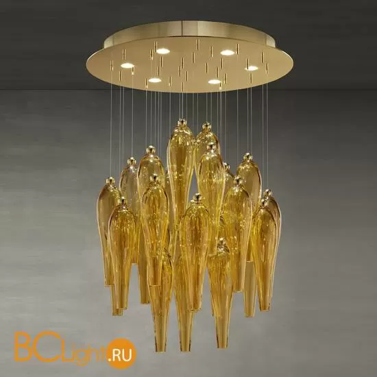 Потолочный светильник Euroluce Abstract 60 gold Amber
