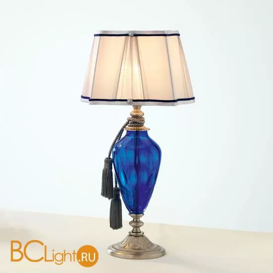Настольная лампа Euroluce Adone LP1 silver Cobalt blue