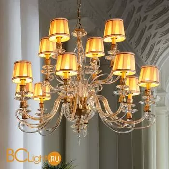 Люстра Euroluce Alicante Satin L8+4 SHADE Gold