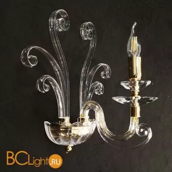 Бра Euroluce Alicante A1 gold Clear