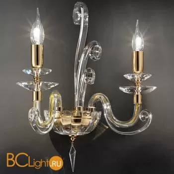 Бра Euroluce Alicante A2 gold Clear