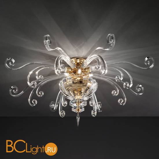 Потолочный светильник Euroluce Alicante PL6 gold Clear