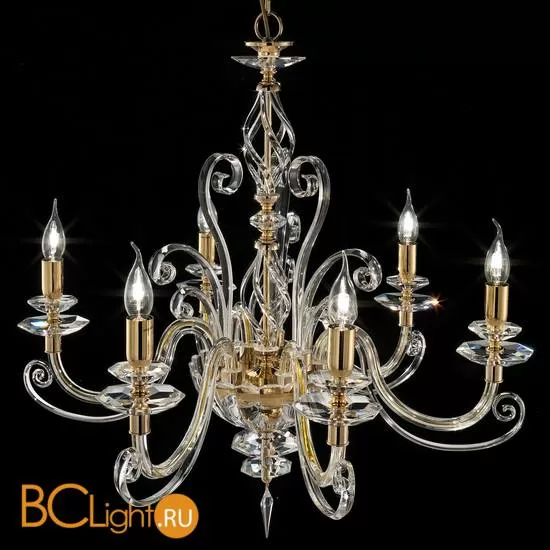 Люстра Euroluce Alicante L6 gold Clear