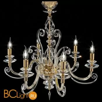 Потолочная люстра Euroluce Alicante S6 gold Clear
