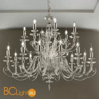 Люстра Euroluce Alicante L12+6 silver Clear