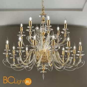 Люстра Euroluce Alicante L12+6 gold Clear