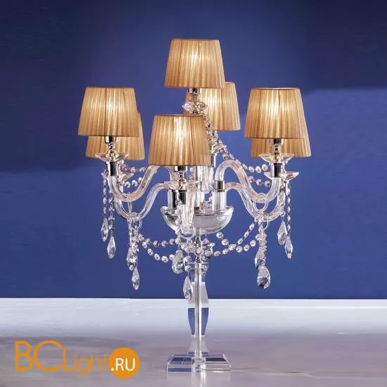 Настольная лампа Euroluce Arcobaleno F6+1L Silver Clear Golden