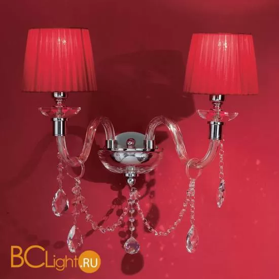 Бра Euroluce Arcobaleno A2 Silver Clear Red