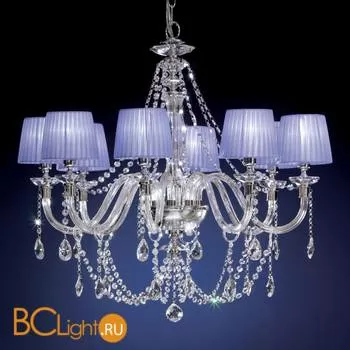 Люстра Euroluce Arcobaleno L8 Silver Clear Violet