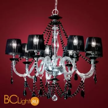 Люстра Euroluce Arcobaleno L8 Silver Clear Black