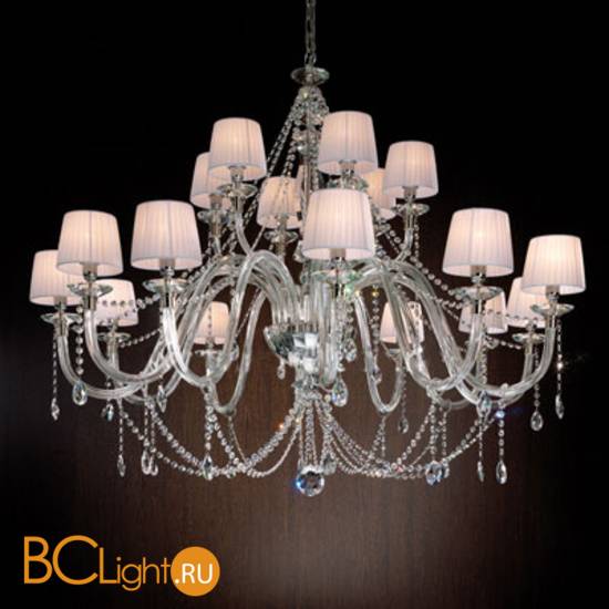 Люстра Euroluce Arcobaleno L12+6 Silver Clear White