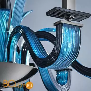 Люстра Euroluce Argo L8 nickel Aquamarine - Фото 0