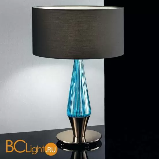 Настольная лампа Euroluce Argo LG1 nickel Aquamarine