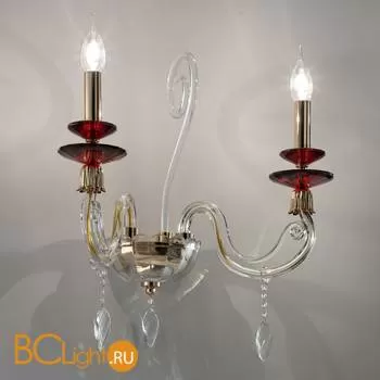 Бра Euroluce Aurora A2 gold ruby