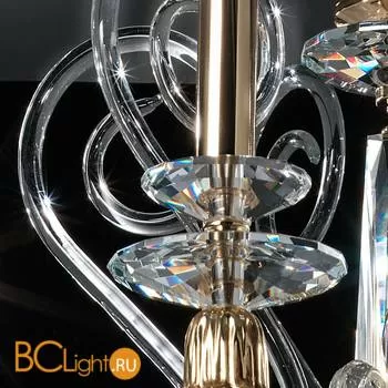 Потолочная люстра Euroluce Aurora H70 L6 gold trasparent - Фото 0