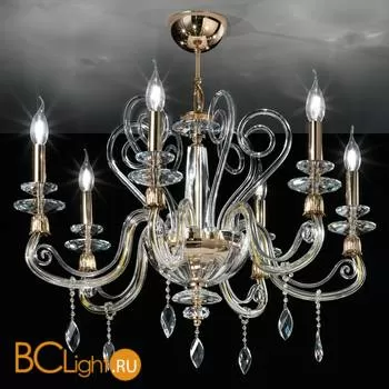 Потолочная люстра Euroluce Aurora H70 L6 gold trasparent