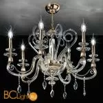 Потолочная люстра Euroluce Aurora H70 L6 gold trasparent