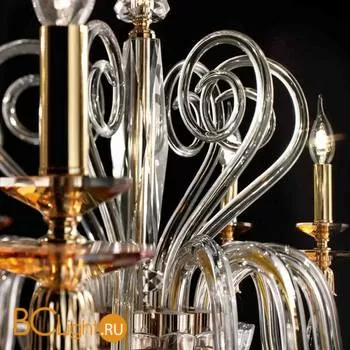 Люстра Euroluce Aurora L6 gold amber - Фото 0