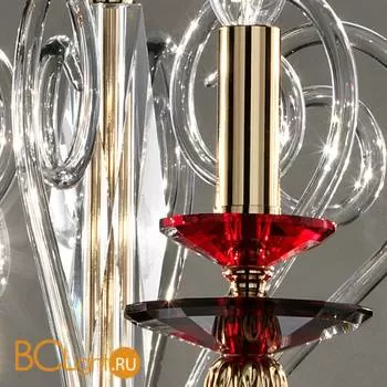 Люстра Euroluce Aurora L12 gold ruby - Фото 0