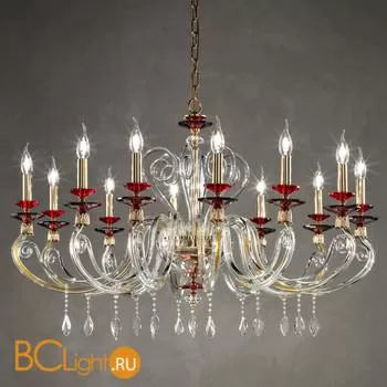 Люстра Euroluce Aurora L12 gold ruby