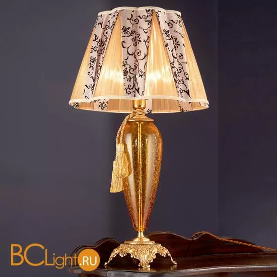 Настольная лампа Euroluce Barocco LG1 gold Amber
