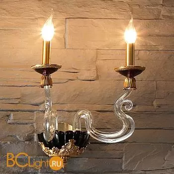 Бра Euroluce Barocco A2 gold Amethyst