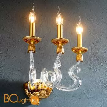 Бра Euroluce Barocco A3 gold Amber