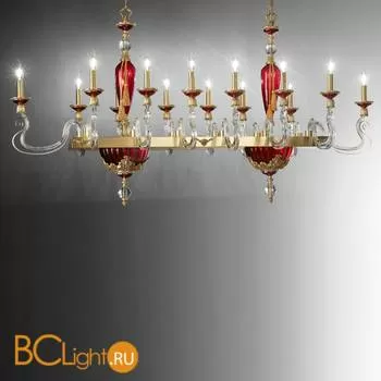Люстра Euroluce Barocco Axis 14 gold Ruby