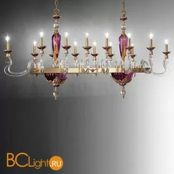 Люстра Euroluce Barocco Axis 14 gold Amethyst