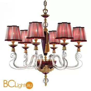Люстра Euroluce Barocco L6 gold Amethyst Shade